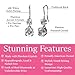 Cate & Chloe Kadence 18k White Gold Dangle Earrings with Simulated Diamond Crystals, Elegant Hypoallergenic Jewelry for Women, Gift for Her