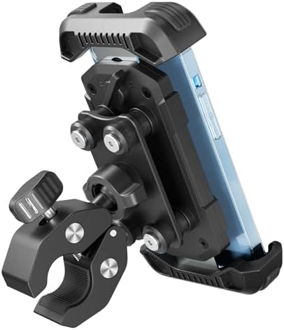 tounee Soporte para teléfono de Motocicleta - Doble Amortiguador ...