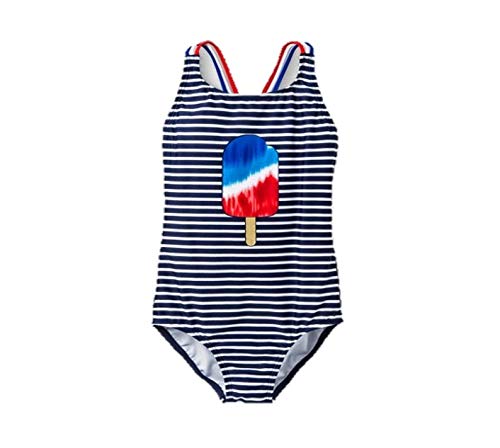 Cat & Jack Girls' Fun in The Sun One Piece Swimsuit Blue 6/6
