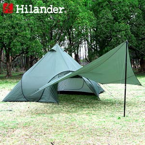 Amazon | Hilander(ハイランダー) トラピゾイドタープ ダークグリーン