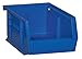 Durham PB30210-52 Copolymer Plastic Hook On Bin, 4" Width x 3" Height x 5" Depth, Blue (Pack of 24)