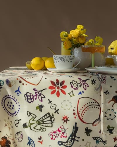 Nappe en polyester Qimerioni infroissable multicolore de 55x55 cm - 3