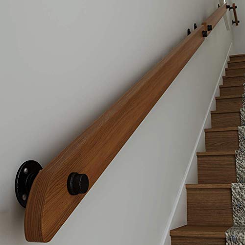 Rampe d'escalier en bois massif de 40 pouces pour marches intérieures durables - 6