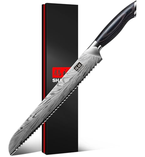 SHAN ZU 10' Couteau à Pain en Acier Poudré,...