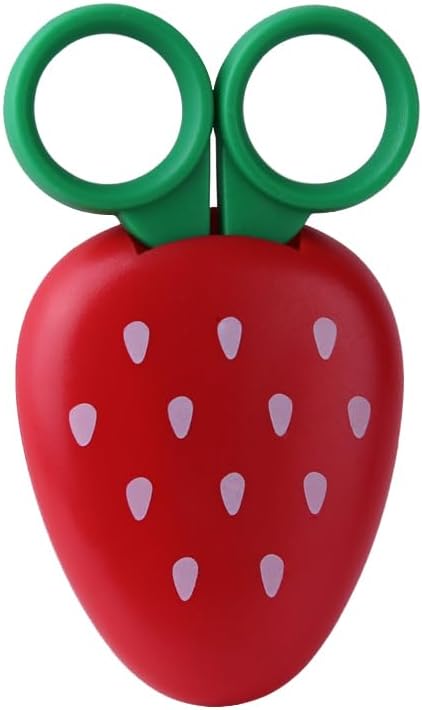 For Kids Paper Scissors, Portable Cartoon Strawberry Scissors Cute - View #9