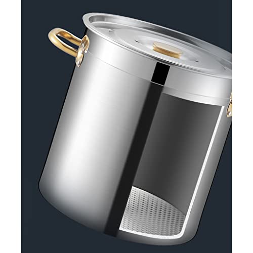 Marmite de cuisson en acier inoxydable robuste de 45cm avec fond triple couche
