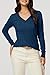 Arach&Cloz Women's Fall Tops 2025 Fashion Trendy V Neck Long Sleeve Shirts Dressy Blouses Knitted Casual Pullover Sweater Ladies Clothes Teacher Outfits Blue L