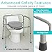 Vive Bariatric Bedside 3-in-1 Commode 500 lb Capacity - Portable Folding Toilet Chair - Adjustable Height, Extra Wide Seat - Bucket Splash Guard Heavy Duty Adult Bathroom, Pail Fits Standard Liner Bag