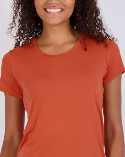 Image of Real Essentials 5 Pack: Women's Dry Fit Tech Stretch Short-Sleeve Crew Neck Athletic T-Shirt Available in Plus Size Set Medium
