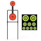 KNINE OUTDOORS Double Spinner Shooting Targets 3/8' Thick Auto Reset Steel Target for Centerfire...