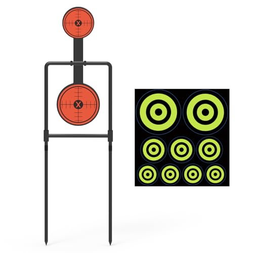 KNINE Outdoors 3/8-Inch Double Spinner Auto-Reset Target