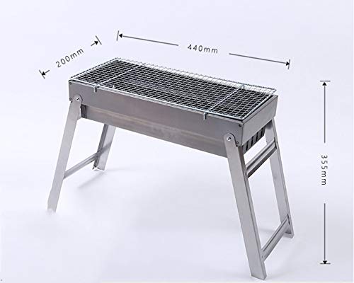 Tragbarer Grill Grill Holzkohlegrill Tisch Camping Outdoor Garten Grill BBQ Edelstahl Erhältlich In DREI Größen Grillparty