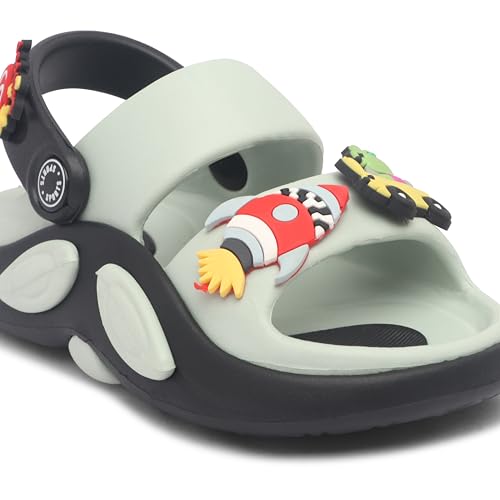 Image of Kids Cartoon Character Sports Sandals Lightweight Soft Sole Slip-On Sandals with Adjustable Back Strap for Boys & Girls