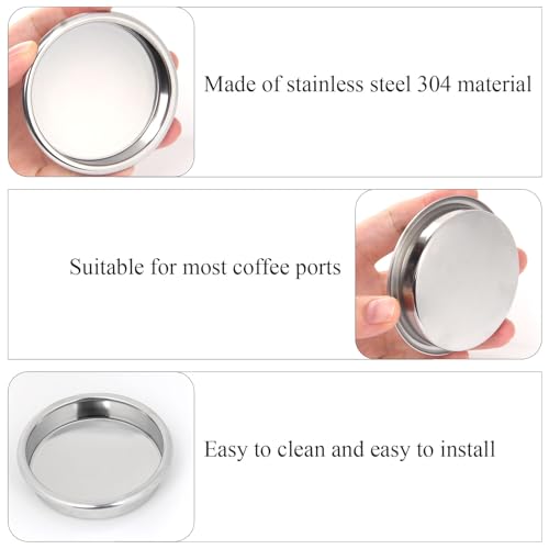 Set of 2 Stainless Steel 58mm Blanking Discs for Gaggia Classic Espresso Machines - Backflush Insert Filter Baskets - Image 3