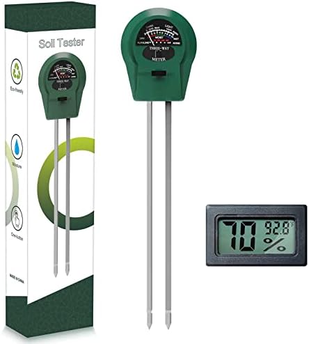 Soil Moisture Meter, Soil PH Meter, Soil Light Meter for House Plants; Outdoor Indoor Gardening Tool for Testing Soil Moisture/PH/Light; 3 in 1 Soil Moisture/PH/Light Tester