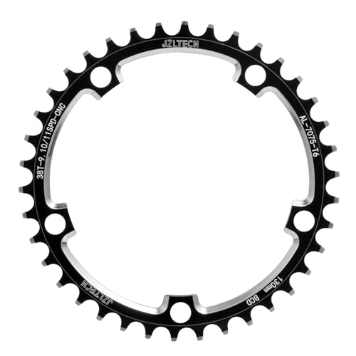 JZLTECH 130BCD Round Bike Chainring, 38T Narrow Wide Chainring, Single Bicycle Chain Ring for 8 9 10 11 12 Speed Road Bike - Thumbnail 2