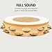 Meinl Percussion AE-MTAH2B Artisan Edition Maple Tambourine with Calf Skin Head and Brass Jingles, 2 Rows