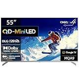 CHIQ M55QA9 55 Zoll(139 cm) 4K UHD QD-Mini LED Smart Google TV, DLG 120Hz*(Software-Enhanced), HDR10, Dolby Vision& Atmos, Airplay, Chromecast, Prime Video, Integrierter Google Assistant