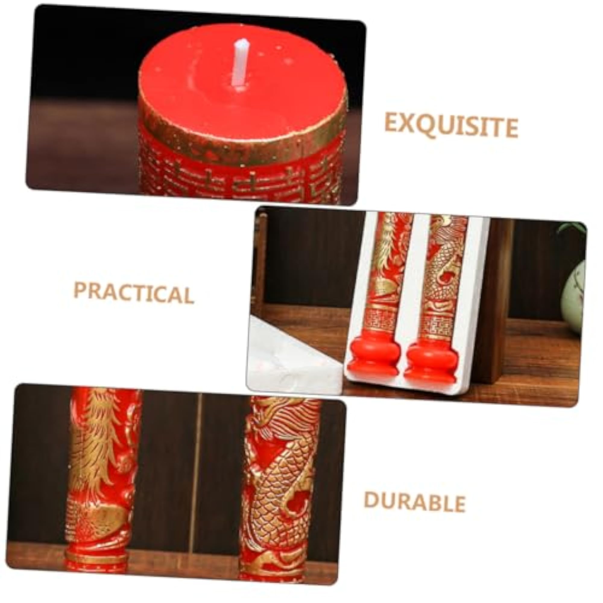 Chinese Wedding Candles Dragon Phoenix Decorative Candle Adornments
