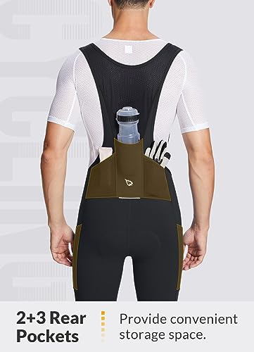 BALEAF Men's Winter Cycling Bib Pants 4D Padded Thermal Water Resistant Bike Tights Cold Weather Wa
