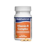 Vitamina B Complex - ¡Bote para 4 meses! - Apto para veganos - 120 Comprimidos - SimplySupplements
