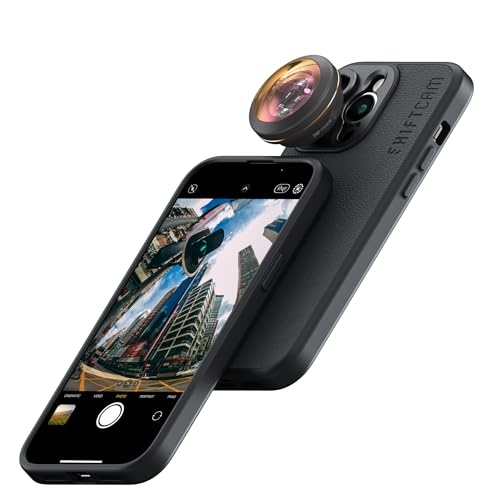 ShiftCam LensUltra 200° Fisheye Phone Camera Lens – 0.2X Magnification, 200° Ultra-Wide Angle – Fisheye Lens for iPhone & Android, Immersive Group Selfies and Creative Photos – Lens Only