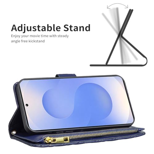 Accessoire Samsung S25 Plus étui portefeuille cuir porte-carte rabat protecteur