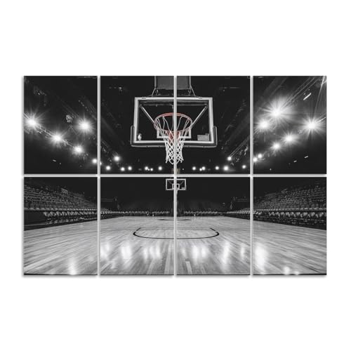 Paneles acústicos artísticos 8 pack para absorción de sonido, color negro y blanco, tamaño total 48"x32", autoadhesivos miniatura 1