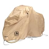 BICYCOVER 自転車カバー 高耐久 自転車カバー 子供乗せ自転車 厚手 防水 破れにくい (サンドベージュ, ライト おとな自転車サイズ)