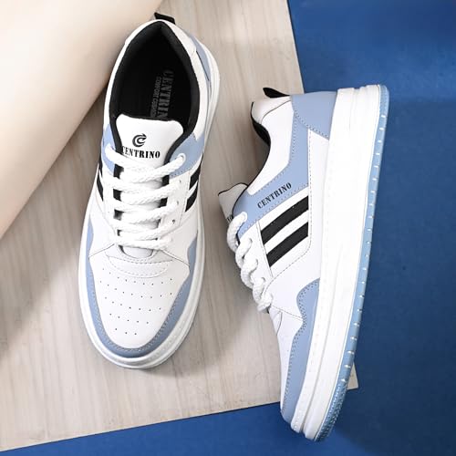 Image of Centrino High Top Sneakers for Men | Shoes for Man Stylish | Casual Lace-Up Lightweight Canvas Walking Shoes | Cushioned Insole | Breathable Comfortable | Anti-Skid Sole | Trendy Mens Sneaker Shoes (9538)