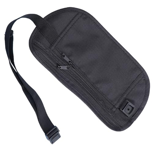 Abaodam 旅行腰包 薄型調節可能ウエストバッグ メッシュ通気性素材 軽量耐久 トラベルマネーベルト ウォーキング ジョギング マラソン対応