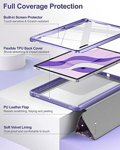 Onpint Case For Samsung Galaxy Tab S8 Plus 5G Case 12.4" 2022 & Galaxy Tab S7 Fe 5G Tablet Case 2021 & Galaxy Tab S7 Plus Case 2020, Full Body Protective Cover With Magnetic Trifold Stand #TOP2
