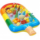 Soulchen 4 ft Inflatable Cooler, Inflatable Pool Bar, Cooler for Parties, Ice Pop Serving Bars Pool Party Drink Holder Colorful Ice Pop Beach Party Drink Float for Summer Luau Hawaiian Birthday