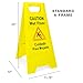Bolthead Industrial Caution Wet Floor Signs | 2-Sided Bilingual Warning, Piso Mojado | Slip & Fall Accident Prevention | 3 Pack