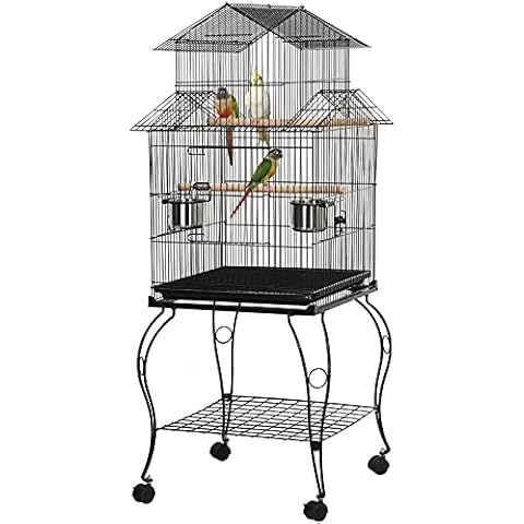 Yaheetech 140cm Rolling Bird Cage for Parrots Cover