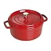 Staub Cast Iron Round Cocotte, 4-Quart, Cherry - 40509-835-0