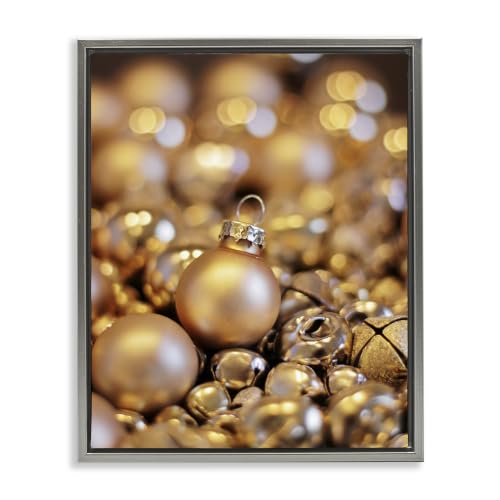 Christmas Ornaments Bells Holiday, 24 x 30 Inch Canvas in Floater Frame
