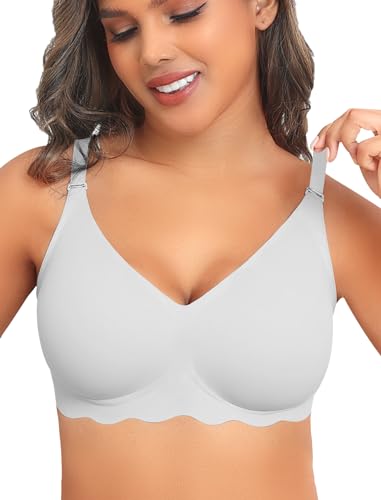Image of Wireless Bras for Women No Underwire Wave Push Up Bra Seamless Bras Full Coverage Lift Everyday Bras