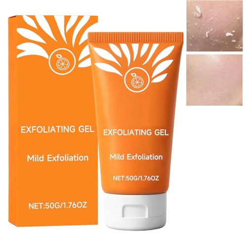 Orange Exfoliating Gel Gesichts-Körperpeeling Peeling sanftes tägliches Peeling Poren reinigen straffen Poren von Unreinheiten reinigen feuchtigkeitsspendende Reinigung Haut alle Hauttypen (1pcs)