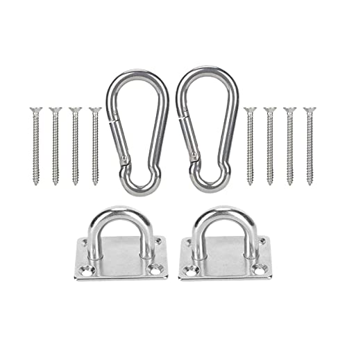 Ugplm M8 Ceiling Hook Wall Mounted, Pad Eye Plate, Swing Hangers, Heavy Duty Stainless Steel Sturdy Square Ceiling Anchor Buckle, For Swings #TOP6