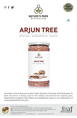 Image of Nature's Park Herb - Arjun Tree (Arjun Chaal) - Bitter in Taste, Improves High Blood Pressure (Pet Jar) 85gm