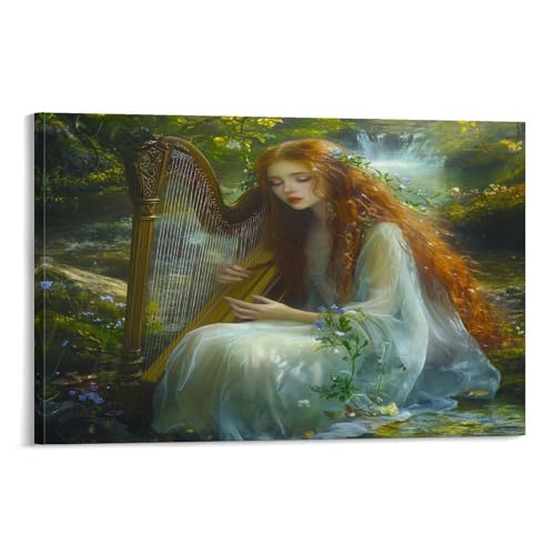 Tableau harpe celtique moderne pour creer une ambiance zen dans votre salon