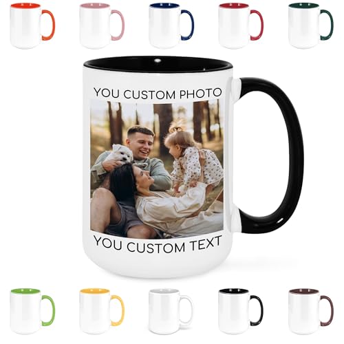 Taza Personalizada con Foto y Texto 15 Onzas miniatura 1