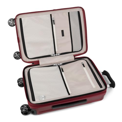 Image of Travelpro Platinum Elite Hardside Expandable Spinner Wheel Luggage TSA Lock Hard Shell Polycarbonate Suitcase, Daring Red, Carry-on 21-Inch
