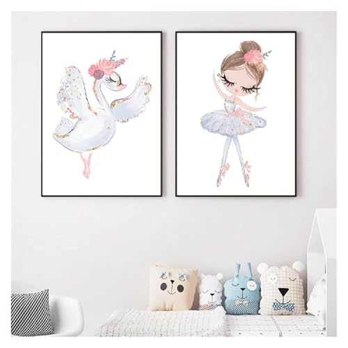 Décoration Enfants Toile Ballerine Résistante et sans Reflets - 5