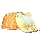 BEEPEACH 16.5inch Super Soft Plush Cuttlefish Pillow Doll Simulation Inkfish Stuffed Animal Toy Cute Squid Plushies for Home Decoration
