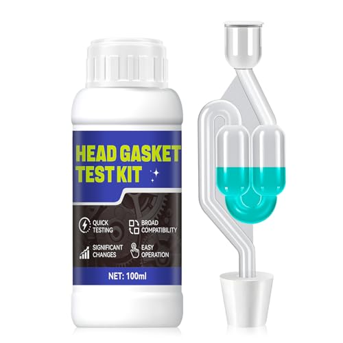 NoxGule Head Gasket Test Kit 100ml Head Gasket Tester Combustion Leak Tester Kit Precise Detection Universal Formula For Detecting Leaks in Motorcycle Diesel Engines Detector for 50 Tests - New