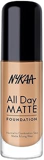 Nykaa All Day Matte Long Wear Liquid Foundation For Normal To Combination Skin - Maple 10 (30ml)