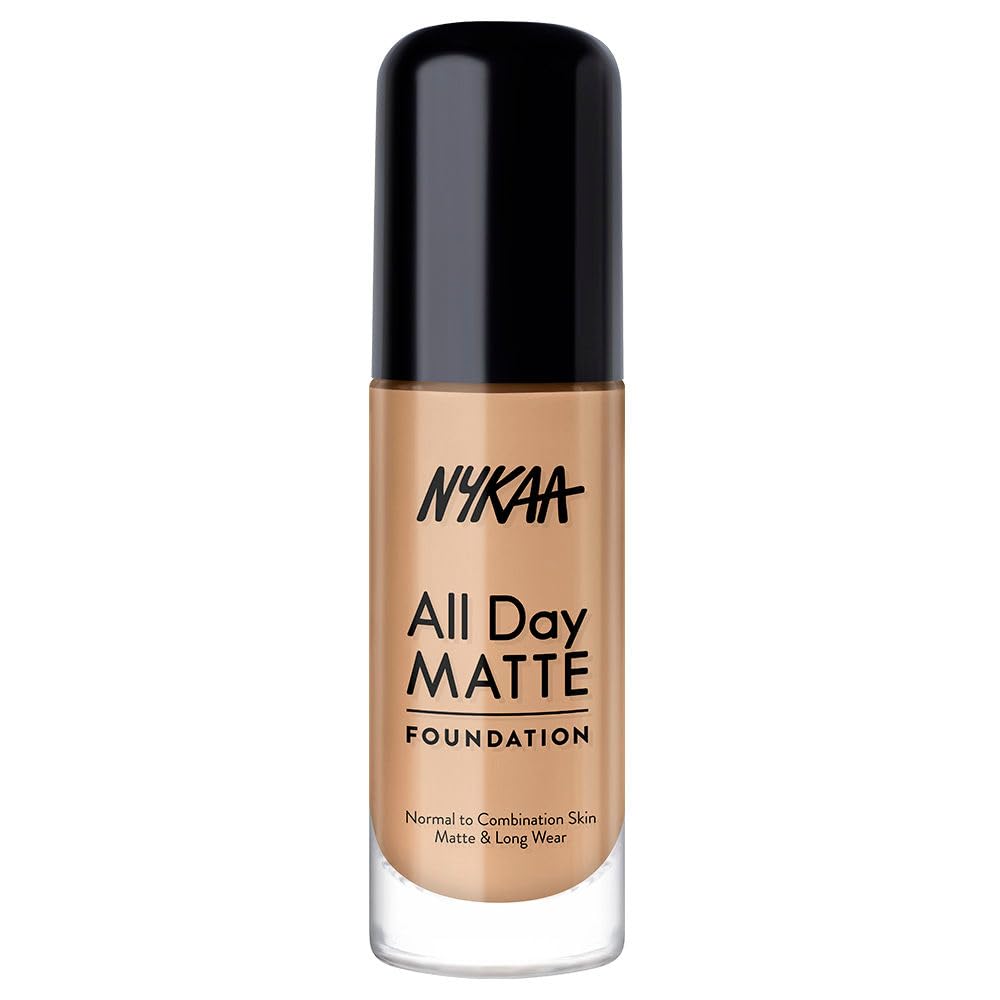 Nykaa All Day Matte Long Wear Liquid Foundation For Normal To Combination Skin - Maple 10 (30ml)-picture-23