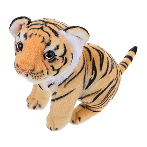 Image of Tickles Siberian Jungle Tiger Soft Stuffed Animal Plush Toy for Kids Birthday Gifts Car (Color: Yellow & Black Size: 22 Cm)